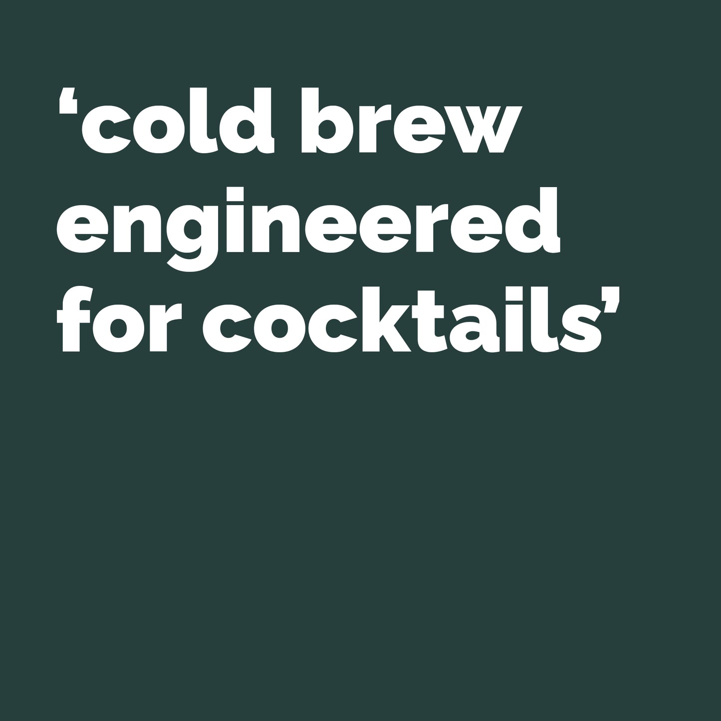 Coffee Concentrate for Espresso Martini